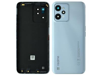 For Realme C31 Cover Batteria Vetrino Camera  Tasti Volume Light Silver